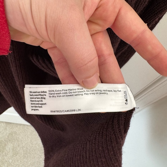 Eileen Fisher burgundy merino wool Open Front Cardigan XL - Picture 6 of 9